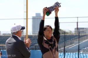 最優秀選手賞はゴリラクリニックの箭内投手